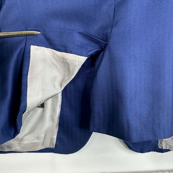 Jack Victor Classic for Rochester Loro Piana Cashmere/Silk Blue Blazer Size 52R - Picture 16 of 16